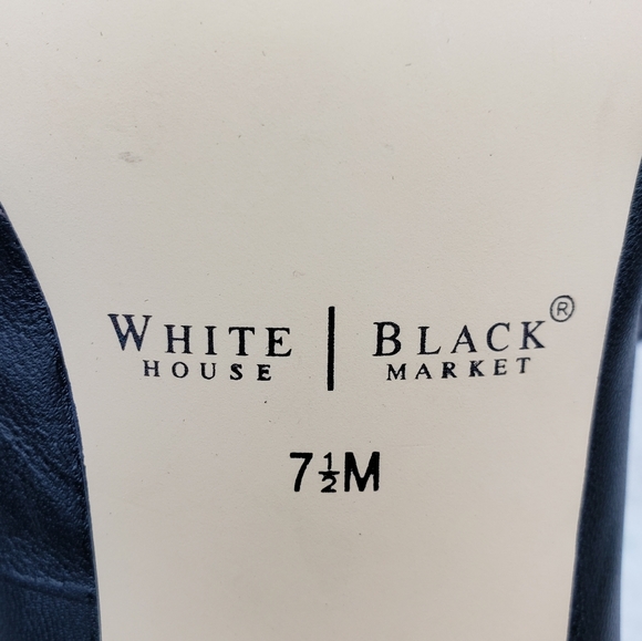 💙 2/$29! Mix & Match! WHBM heels, SO UNIQUE & ATTRACTIVE!Leather Pump, Peep Toe! - Picture 8 of 11